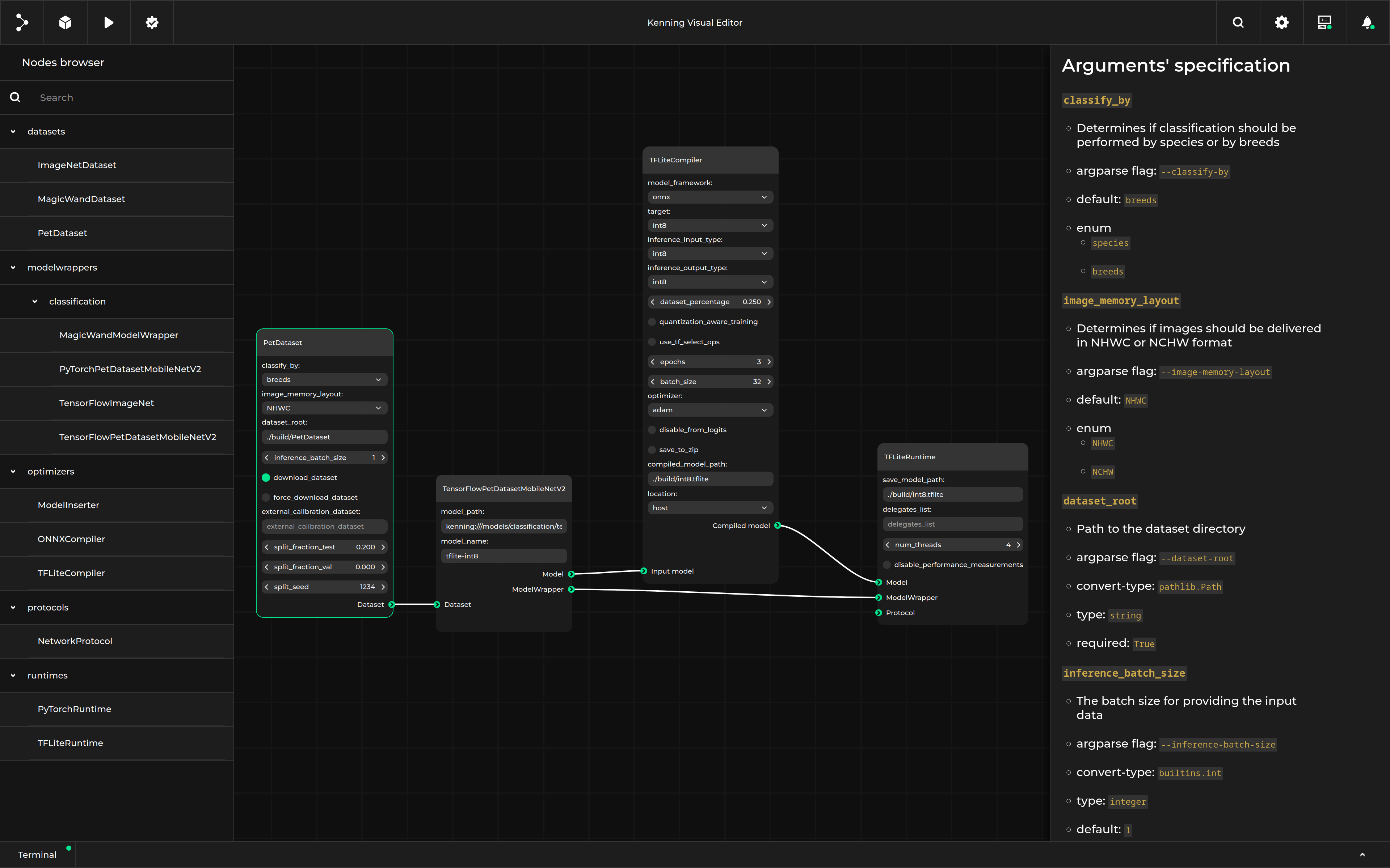 Pipeline Manager visualization of Kenning Pipeline